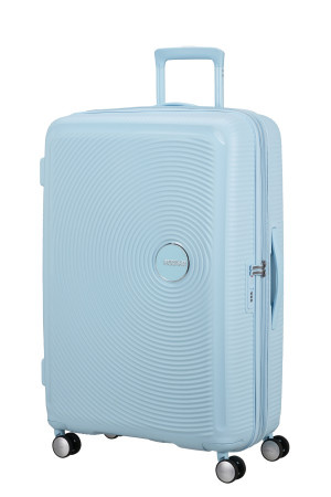 Walizka American Tourister Soundbox 77cm powiększana niebieska jasna