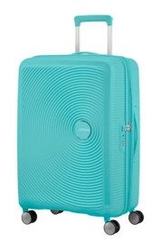 Walizka American Tourister Soundbox 67cm powiększana turkusowa