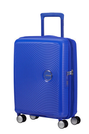 Walizka kabinowa American Tourister Soundbox 55cm powiększana niebieska