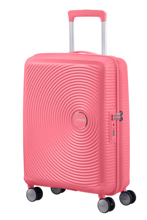 Walizka kabinowa American Tourister Soundbox 55cm powiększana różowa